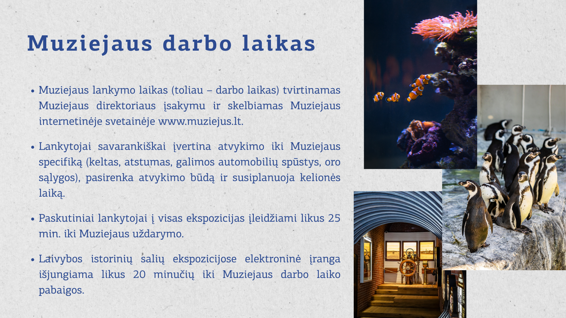 Muziejaus darbo laikas