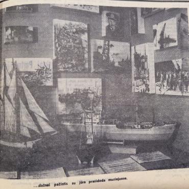 .. pažintis su jūra prasideda muziejuje (Lietuvos žvejys 1975 m. rugpjūčio 24 d.)